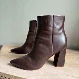 Marc Fisher Dark Brown Heeled Boots